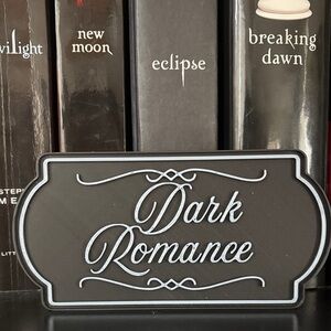 Dark Romance Bookshelf Sign